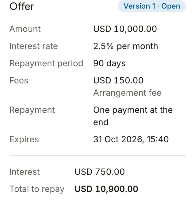 Screenshot of Offers and decisions in one place in Famunera