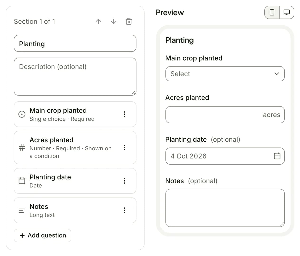 Screenshot of Deliverables and shared links in Famunera