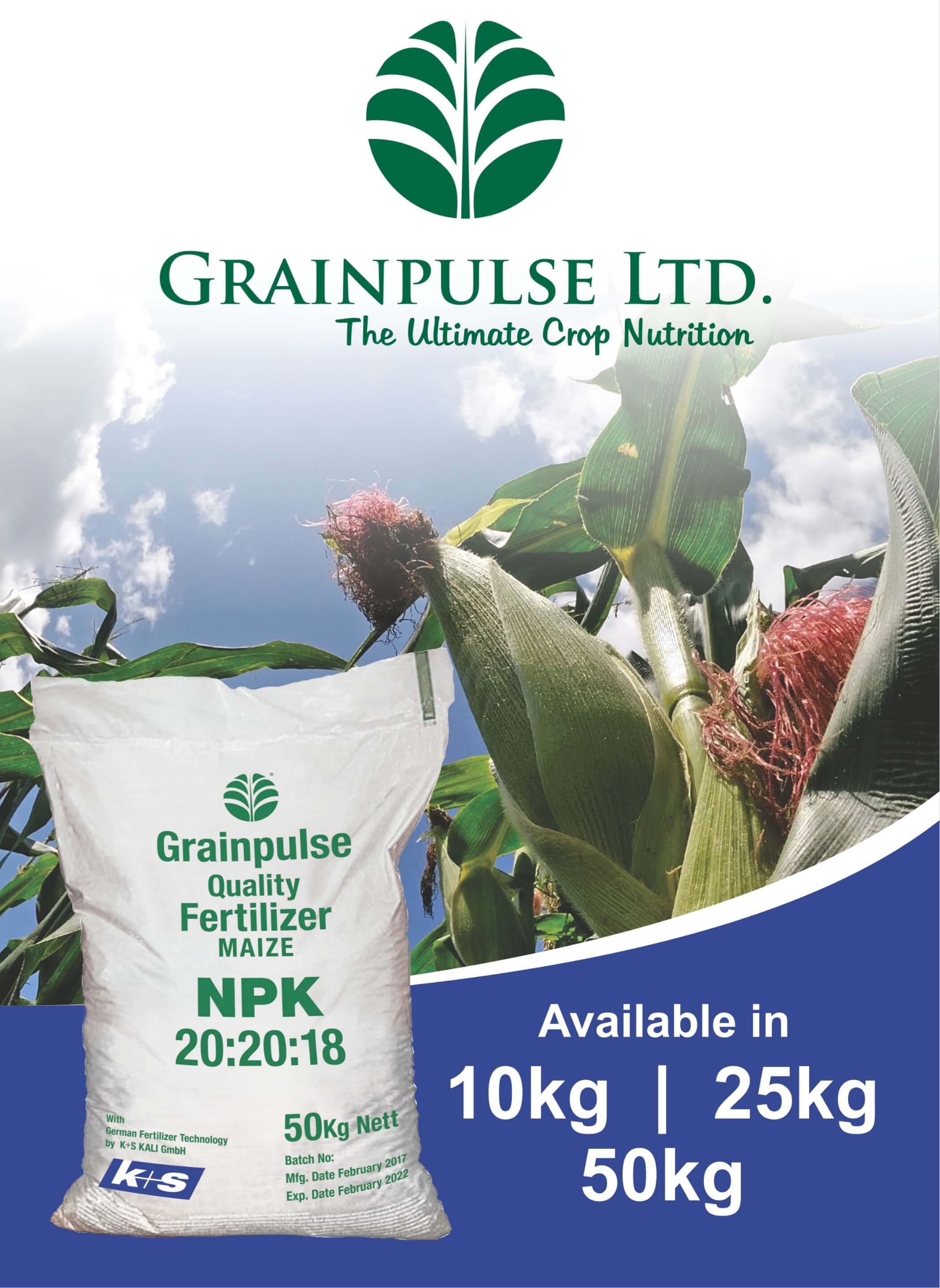 Grainpulse maize NPK 20:20:0 Fertilizer