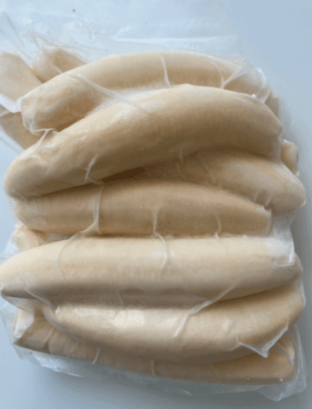 Fresh Peeled Frozen Green Banana / matooke