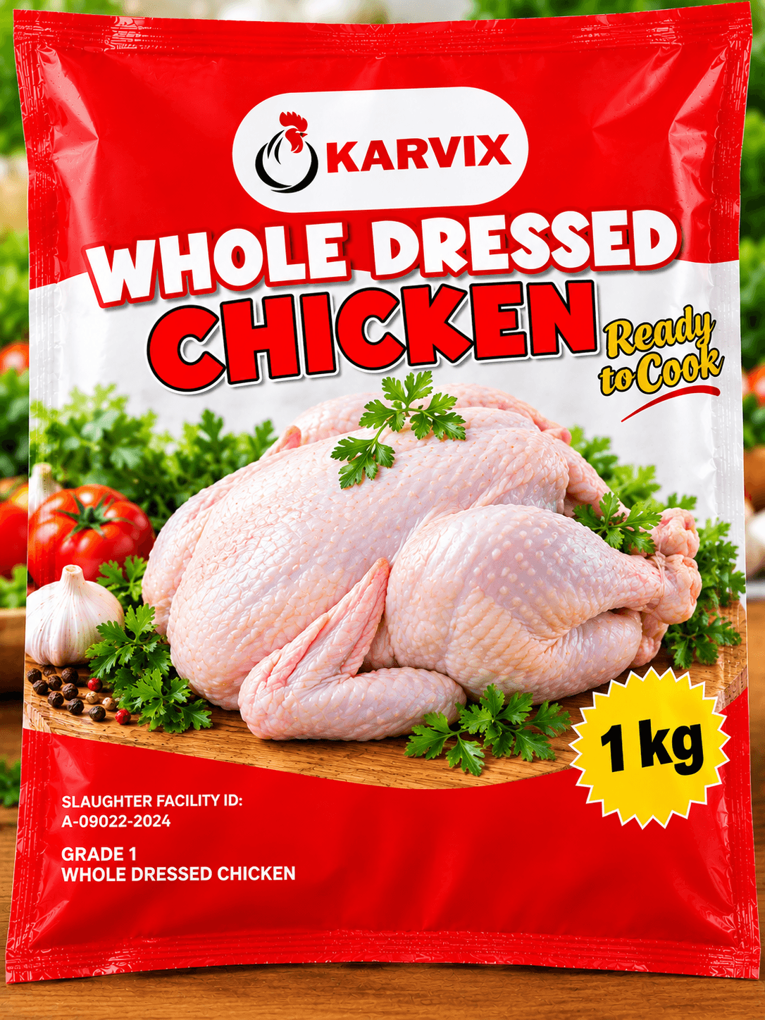 Whole Dressed chicken